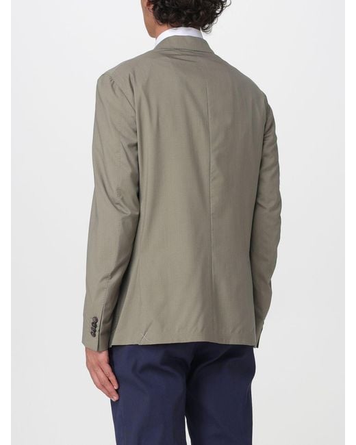 Corneliani Natural Silk And Wool Single-Breasted Blazer for men