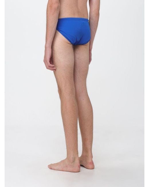 EA7 Blue Polyester Brief Swimsuit for men