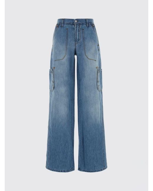 Ermanno Scervino Blue Cargo Jeans