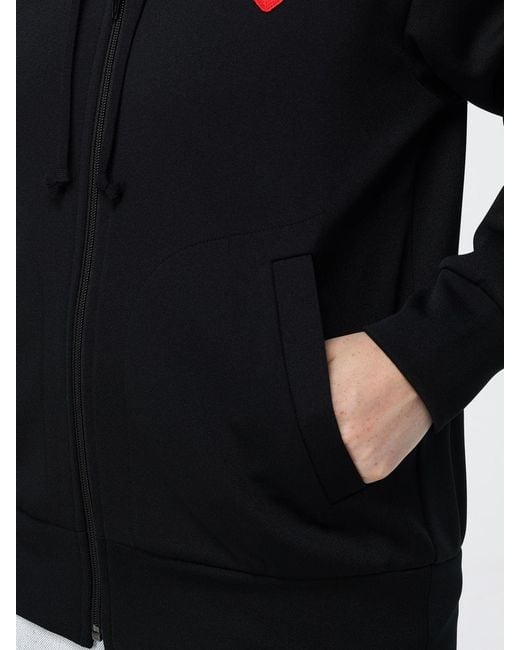 Comme des Garçons Black Comme Des GarÇ Ons Relaxed Fit Zip-Up Jersey Hoodie With Logo