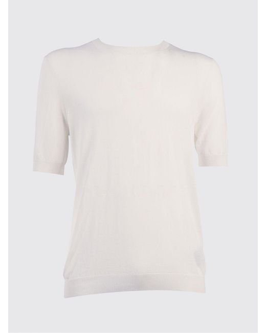 Ballantyne White Cotton Knit Top for men
