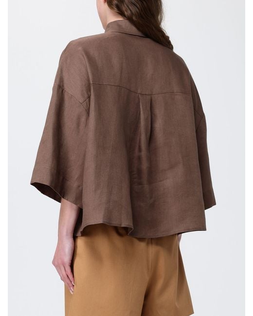 Max Mara Brown Linen Shirt