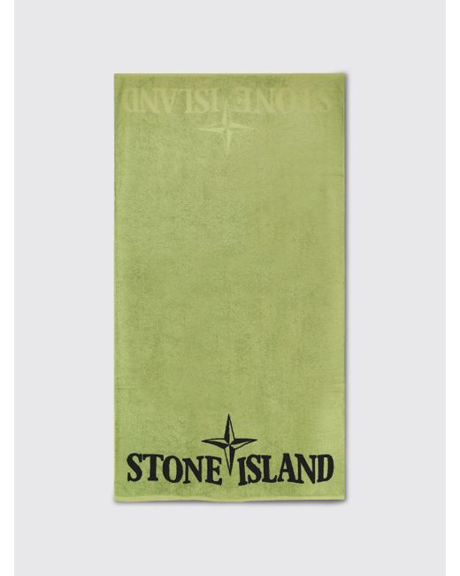 Stone Island Green Beach Towel for men