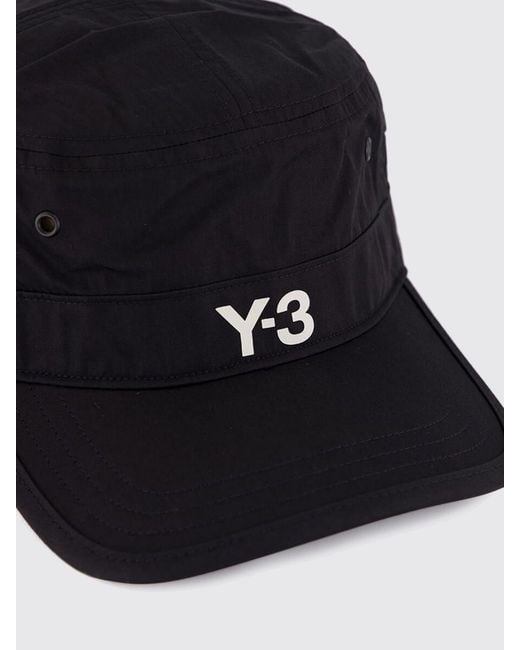 Y-3 Black Nylon And Cotton Baseball Cap With Peak And Contrast Logo for men
