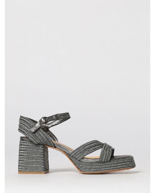 Castaner Gray Vallita Woven Canvas Sandals