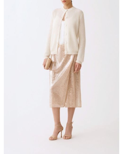 Fabiana Filippi Natural Alpaca Mohair Wool Cardigan