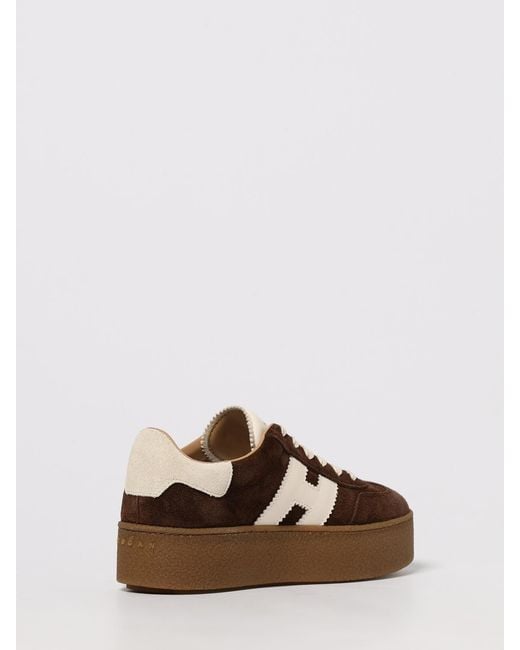 Hogan Brown Cool H698 Suede Sneakers