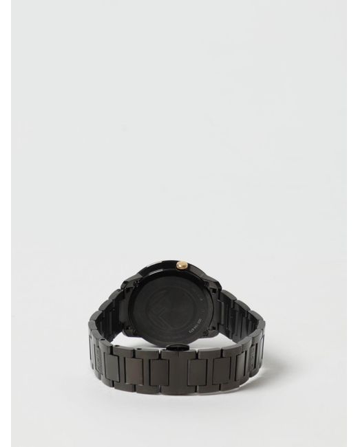 Fendi Black O'lock Round Watch In Steel And Nylon for men