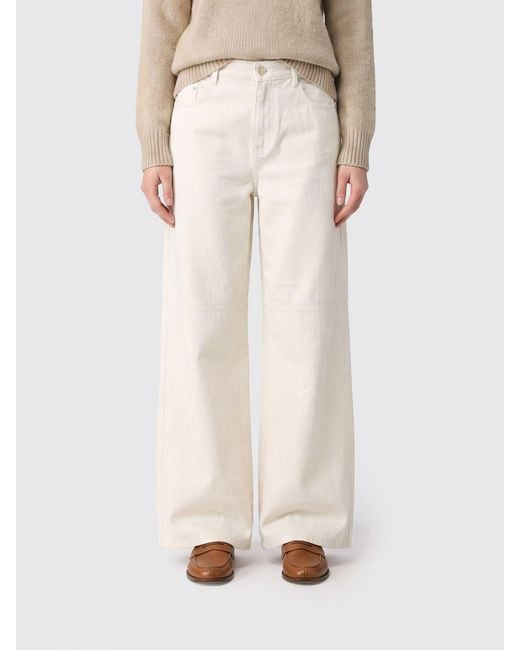 Max Mara Natural High-Waisted Wide-Leg Jeans