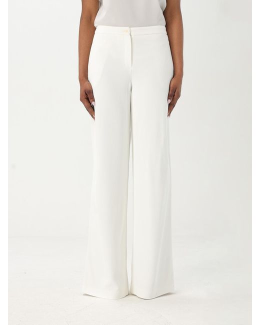 Emporio Armani White Wide Trousers
