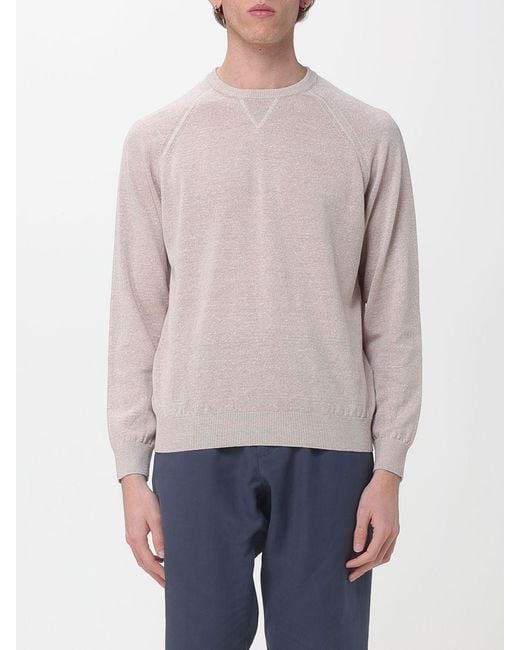 Eleventy Blue Basic Crew Neck Sweater for men