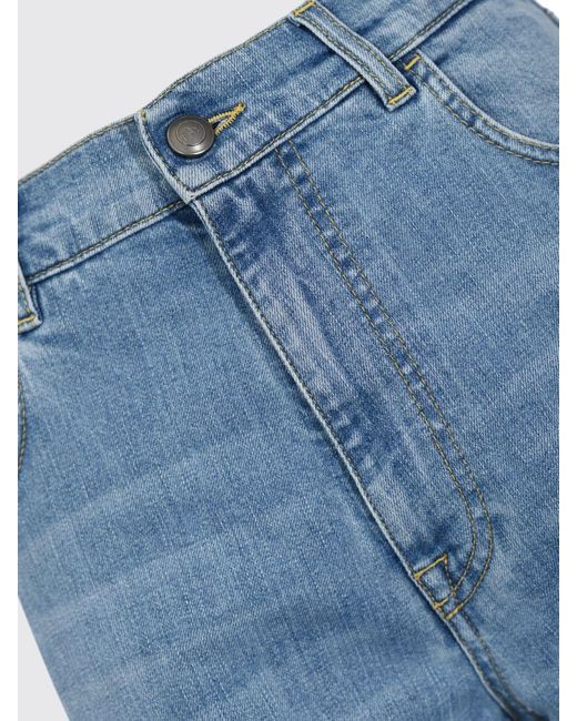 Fay Blue Cotton Blend Denim Flared Jeans