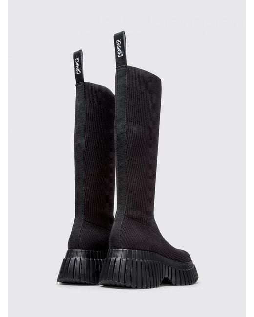 Camper Black Pix Bcn Lyocell Tencel Boots