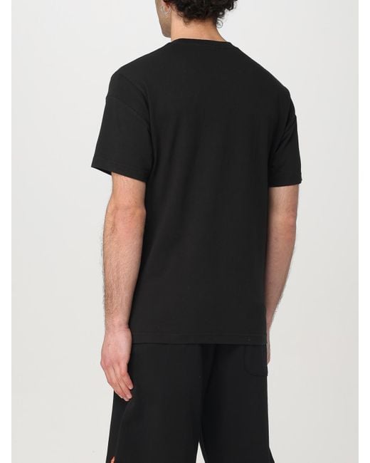 KENZO Black Comfortable Cotton Blend Basic T-Shirt With Short Sleeves for men