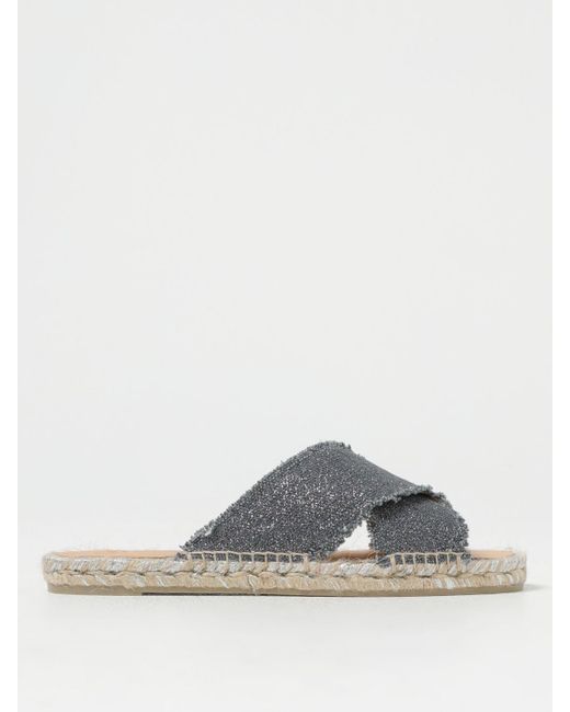 Castaner Gray Flat Sandals