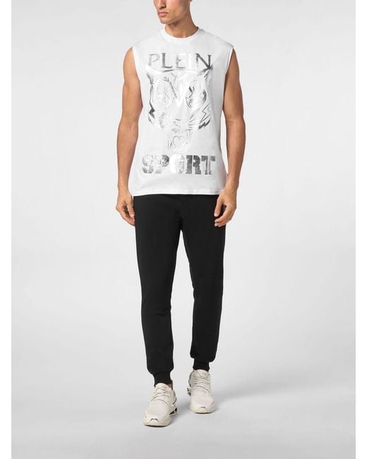 Philipp Plein White Tank Top for men