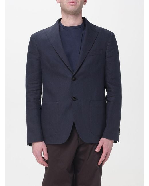 Agnona Blue Roma Single Breasted Blazer for men