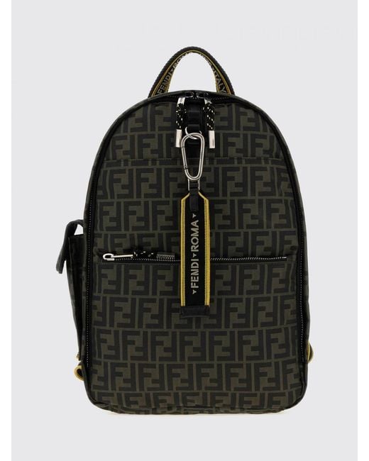 Fendi Black Superlight Ff Zucca Monogram Technical Fabric Backpack With Leather Inserts for men