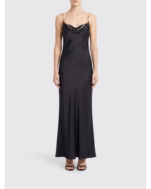 Rabanne Blue Satin Slip Dress