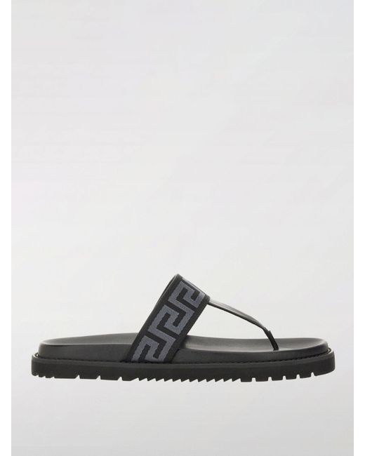 Sandalo Greca di Versace in Black da Uomo