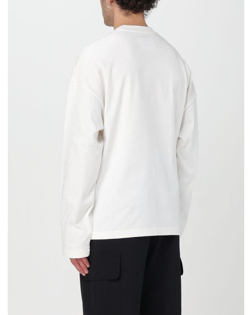 T-shirt in cotone con logo di Jil Sander in White da Uomo