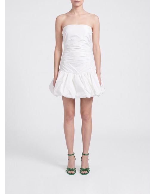 ROTATE BIRGER CHRISTENSEN White Stretch Viscose Mini Dress
