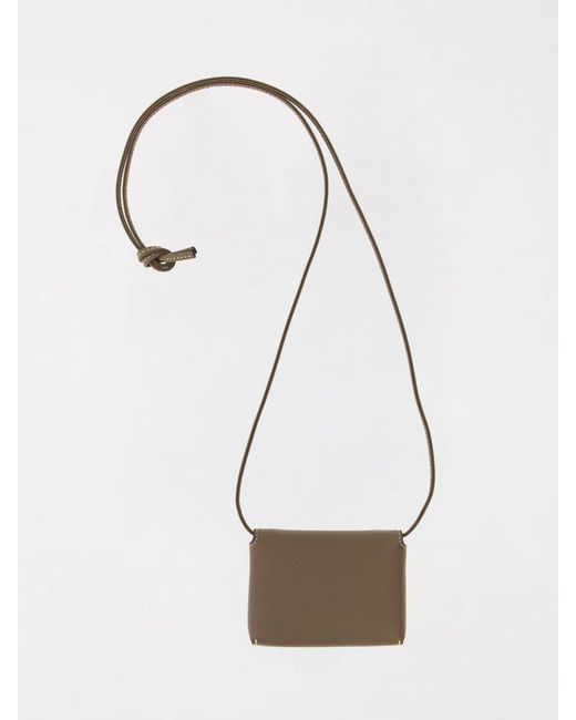 Portacarte Di Credito Con Tracolla Lanyard di Tory Burch in White