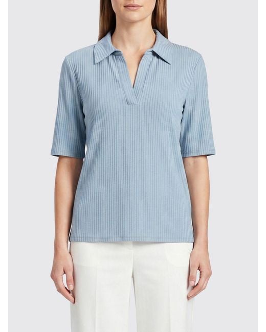 Ralph Lauren Blue Ribbed Slim Fit Jersey Polo Shirt