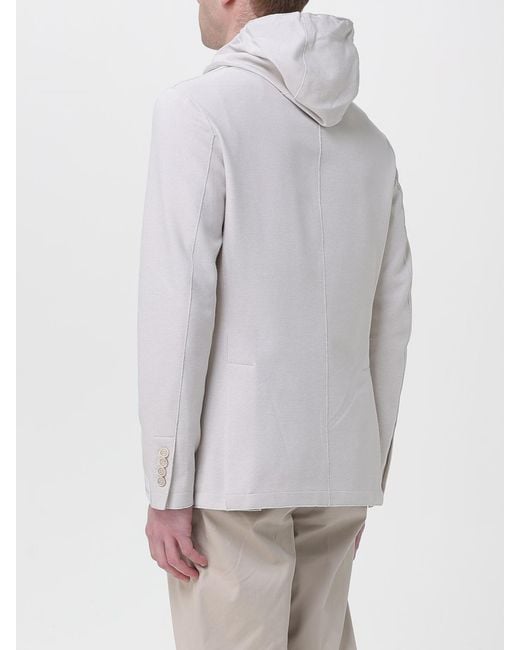 Eleventy Gray Single-Breasted Piqué Jersey Blazer for men