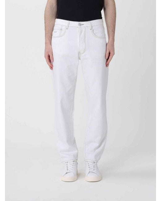 ARMANI EXCHANGE White Wide-Leg Jeans for men