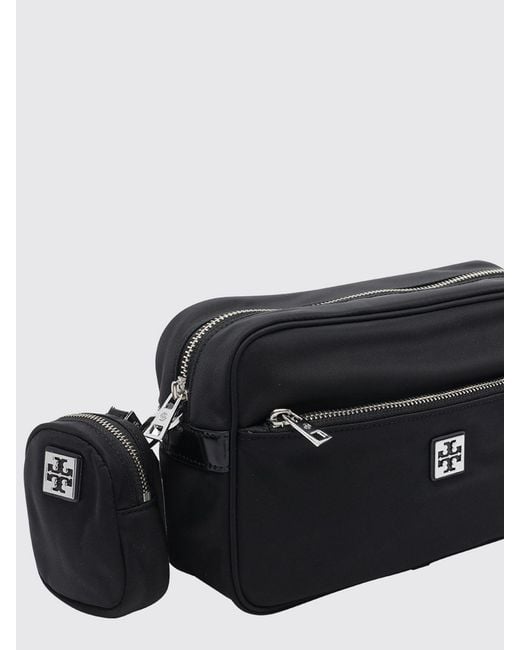 Tory Burch Black Virginia Recycled Nylon Crossbody Bag With Pouch