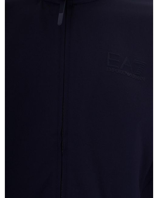 EA7 Blue Zip Cardigan for men