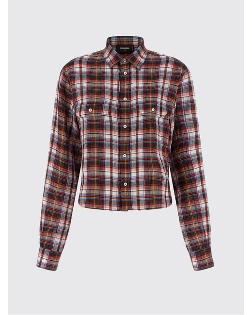 DSquared² Blue Check Linen Shirt