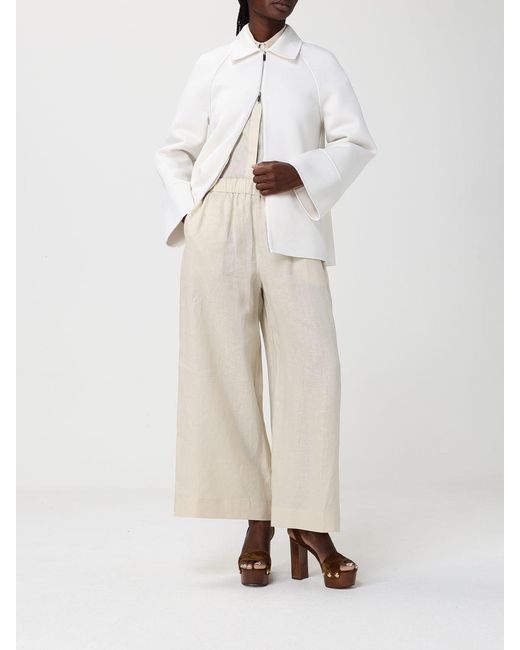 Max Mara Natural Linen Crop Trousers