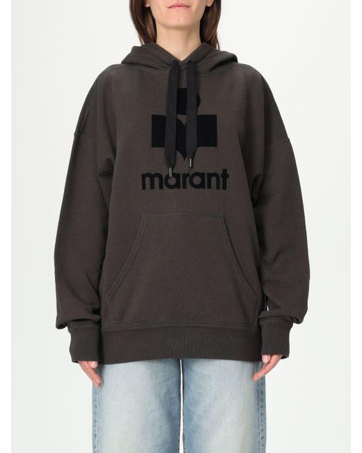 Felpa Oversize Con Cappuccio di Isabel Marant in Black