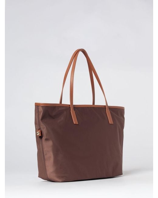 Mc2 Saint Barth Brown Nylon Shoulder Bag With Logo