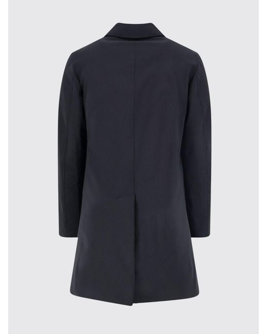 Aspesi Blue Single-Breasted Knee-Length Trench Coat for men