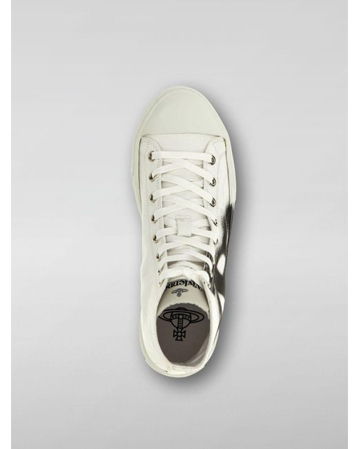 Sneakers Plimsoll in canvas di Vivienne Westwood in White