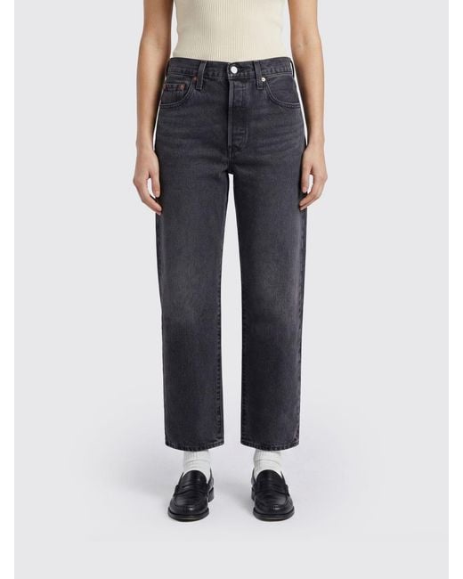 Levi's Blue 501 Distressed Denim Jeans