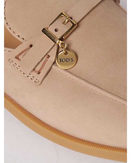 Tod's Pink Suede Slippers