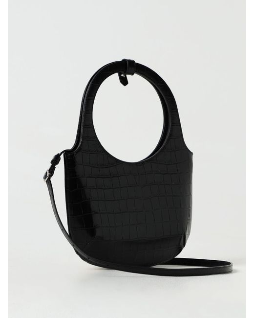 Borsa Holy in pelle stampa cocco di Courreges in Black