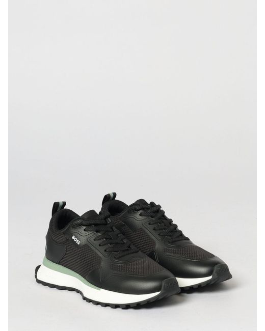 Boss White Mesh And Rubber Sneakers for men