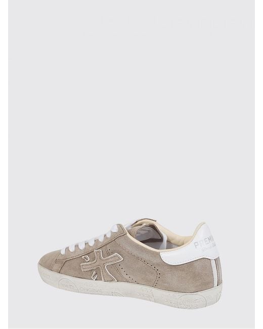 Premiata White Steven Suede Sneakers