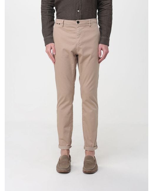 Mason's Natural Cotton And Wool Blend Chino Trousers for men