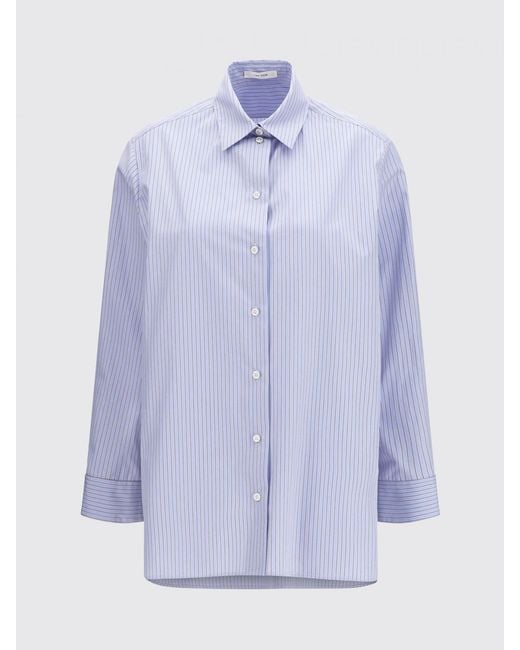The Row Purple Striped Cotton Shirt