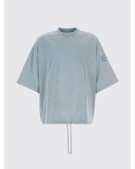 Marni Blue Cotton T-Shirt for men