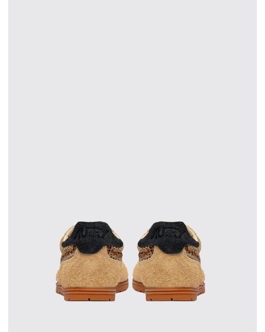 Autry Brown Windspin Suede And Perforated Mesh Sneakers
