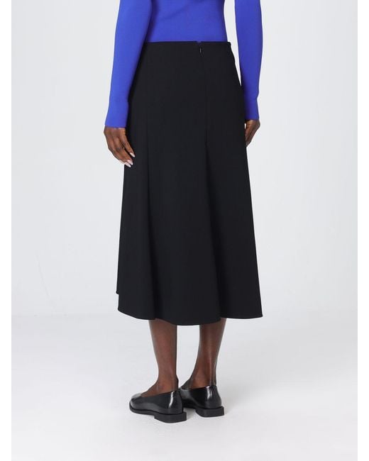 Jil Sander Blue Viscose Blend Skirt