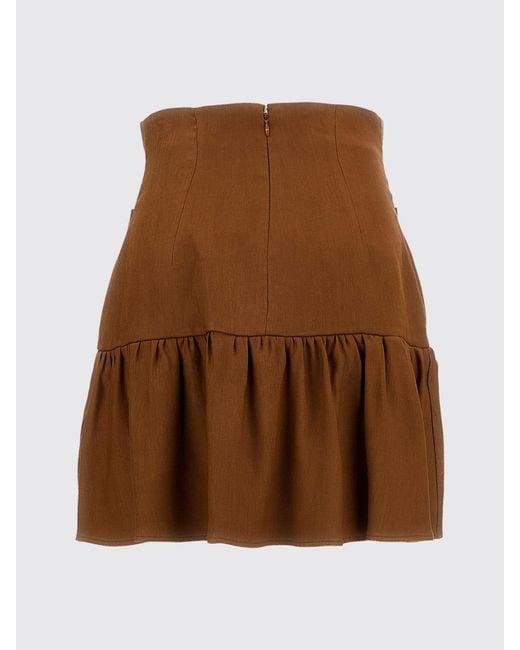 Elisabetta Franchi Brown Mini Skirt