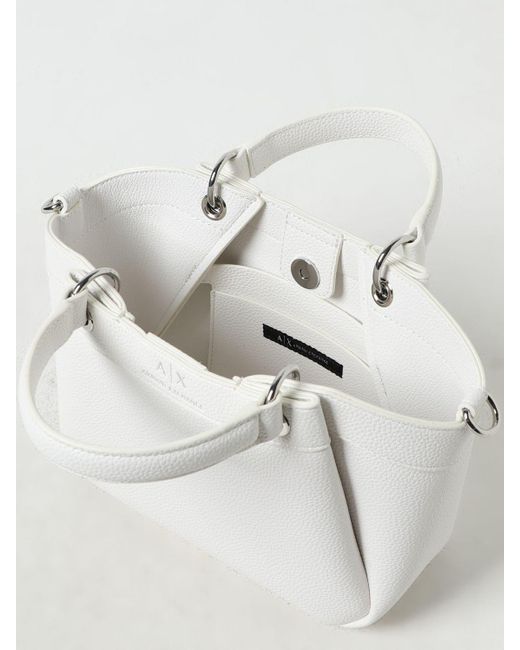 Armani Exchange White Handtasche